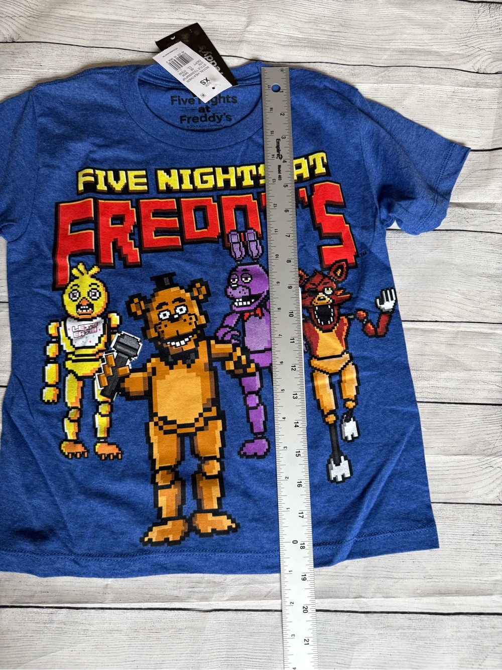 Five Nights at Freddy's Blue Graphic Tee boys XS - Picture 5 of 6